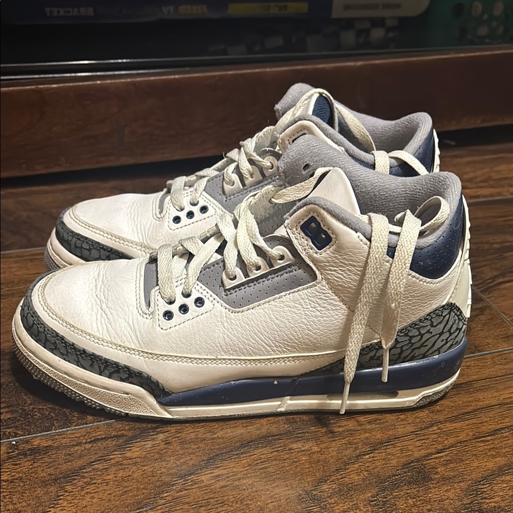 White and Blue Sneakers